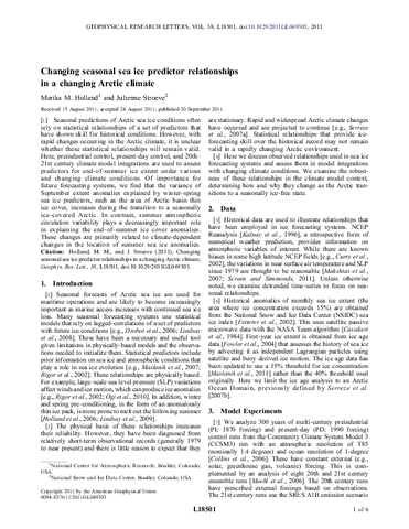 Changing seasonal sea ice predictor relationships in a changing Arctic climate