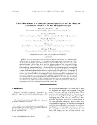 Urban modifications in a Mesoscale Meteorological Model and the effects on near-surface variables in an arid metropolitan region