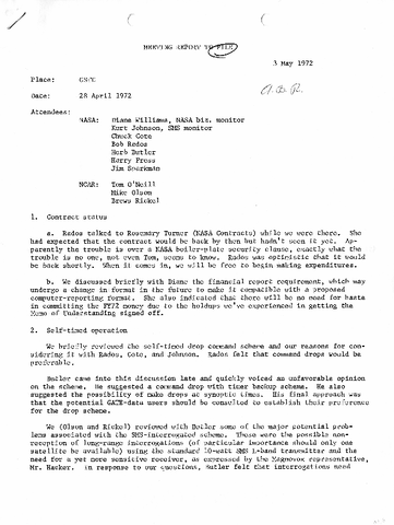 Meeting Report, Goddard Space Flight Center