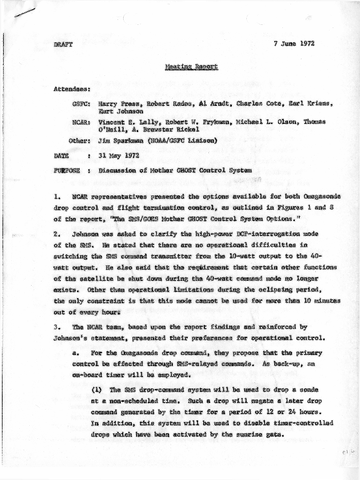 Meeting Report, Goddard Space Flight Center