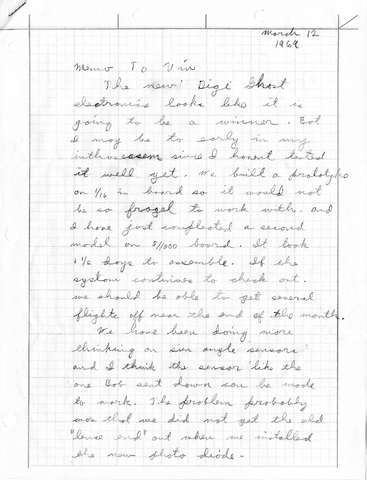 Memo, Ernest Lichfield to Vincent Lally
