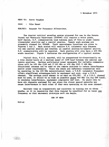 Memo, Mike Exner to Harry Vaughan