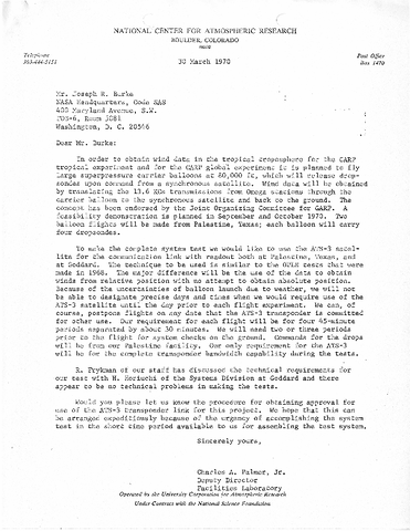 Correspondence, Charles A. Palmer, Jr. to Joseph R. Burke