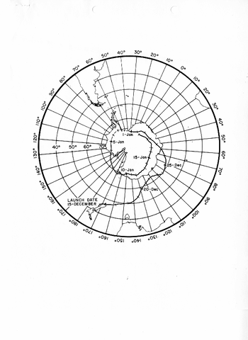 Flight path diagram of GHOST balloon