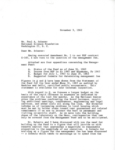 Correspondence, Horace R. Byers to Paul A. Scherer