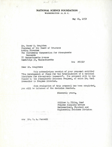 Correspondence, William N. Ellis to Henry G. Houghton