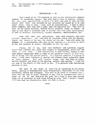 Provocations #0