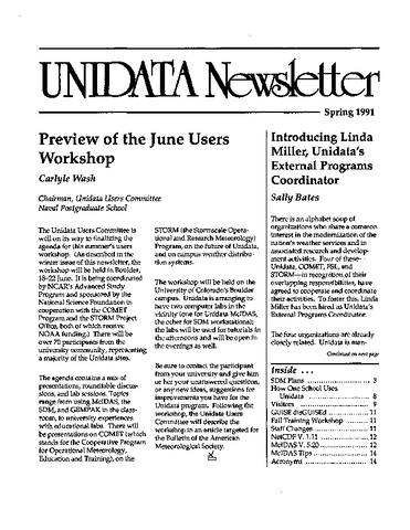 UNIDATA Newsletter Spring 1991