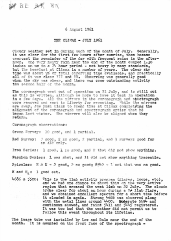 The Climax- July 1961