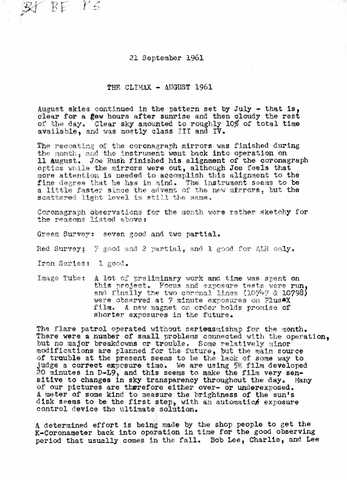 The Climax- August 1961