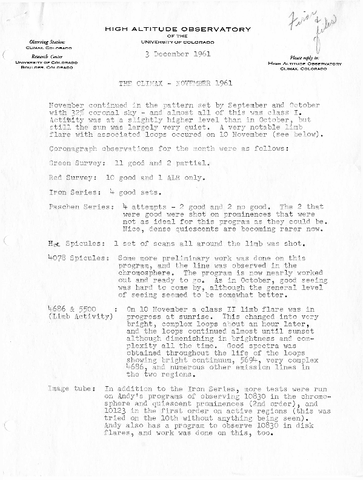 The Climax- November 1961