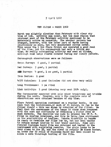 The Climax- March 1962