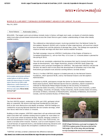 World's largest tornado experiment heads for Great Plains