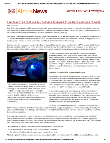 New cause for past global warming revealed by massive modeling project