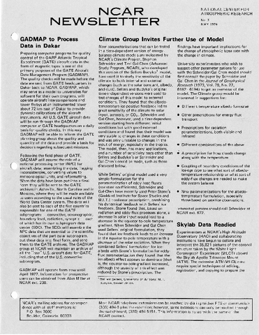 NCAR Newsletter No. 3