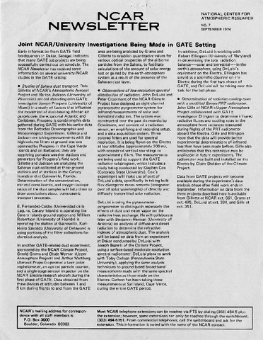 NCAR Newsletter No. 7