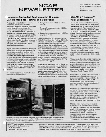 NCAR Newsletter No. 9