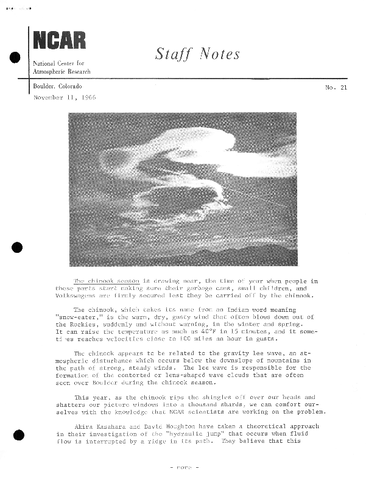 Staff Notes Issue 21