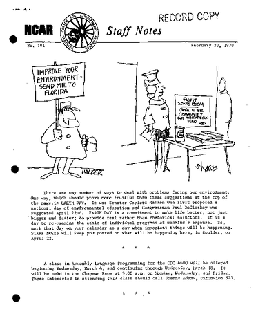 Staff Notes Issue 191