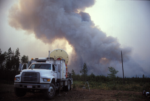 Doppler Radar on Wheels from the Robert Fire (DI01156), Photo by Herb Stein