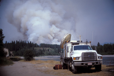 Doppler Radar on Wheels from the Robert Fire (DI01158), Photo by Herb Stein