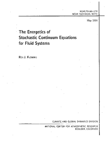 The Energetics of Stochastic Continuum Equations for Fluid Systems