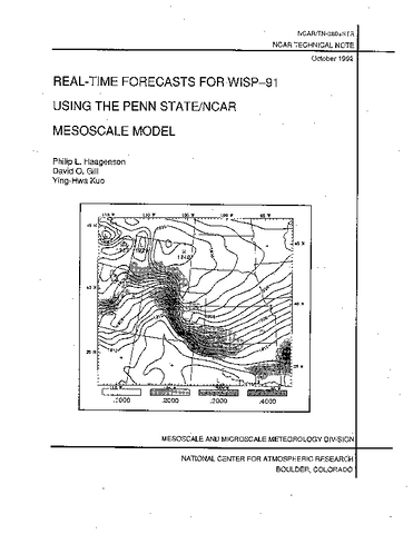 Real-time Forecasts for WISP-91 Using the Penn State/NCAR Mesoscale Model