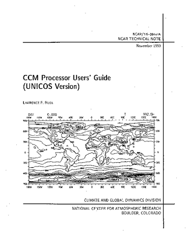 CCM Processor Users' Guide (UNICOS Version)