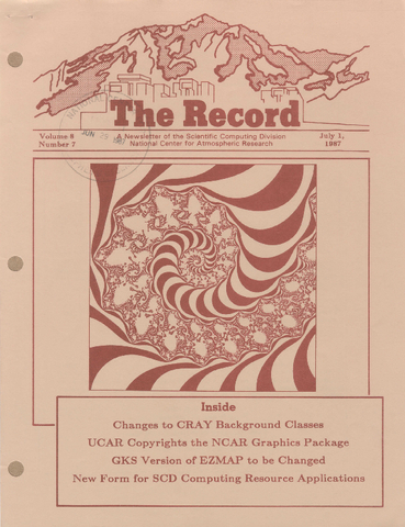 Record Newsletter of the Scientific Computing Division Volume 8 Issue 7