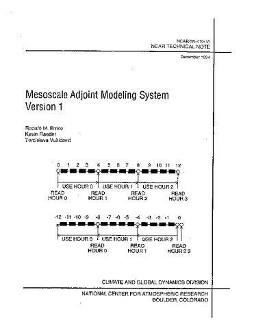 Mesoscale Adjoint Modeling System: Version 1