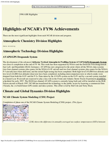 1996 Annual Scientific Report