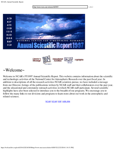 1997 Annual Scientific Report