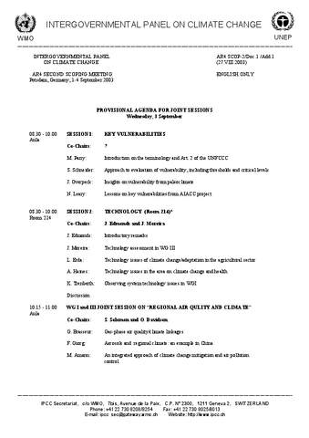 Meeting agenda