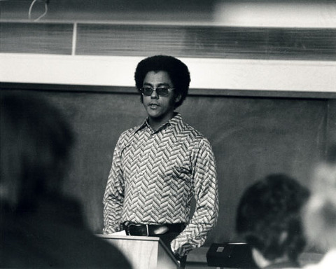 Photograph, Warren Washington lecturing
