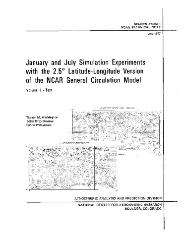 January and July Simulation Experiments With the 2.5 Latitude-longitude Version of the NCAR General Circulation Model