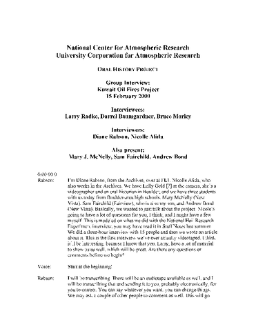 Transcript of Kuwait Oil Fires discussion