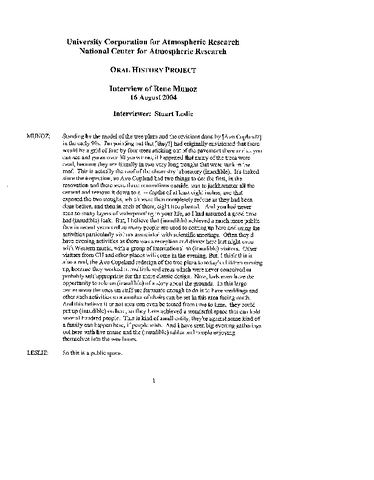 Transcript, Oral History Interview with Rene Munoz