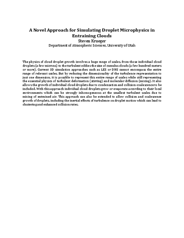 A novel approach for simulating droplet microphysics in entraining clouds