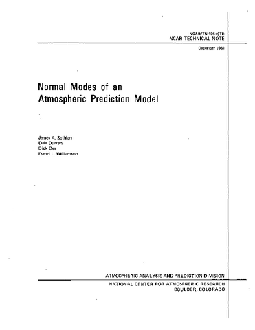 Normal Modes of an Atmospheric Prediction Model