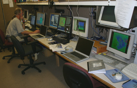 Radar screens at NAME (DI01233), Photo by David Gochis
