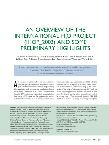 An overview of the International H?O Project (IHOP_ 2002) and some preliminary highlights