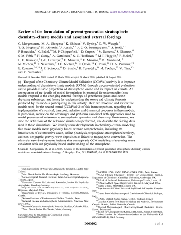 Review of the formulation of present-generation stratospheric chemistry-climate models and associated external forcings
