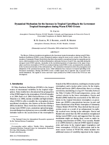 Dynamical mechanism for the increase in tropical upwelling in the lowermost tropical stratosphere during warm ENSO events