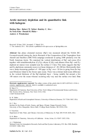 Arctic mercury depletion and its quantitative link with halogens