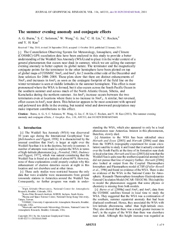 The summer evening anomaly and conjugate effects