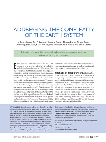 Addressing the complexity of the Earth system