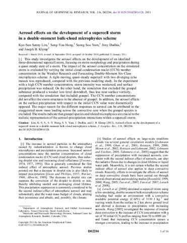 Aerosol effects on the development of a supercell storm in a double-moment bulk-cloud microphysics scheme