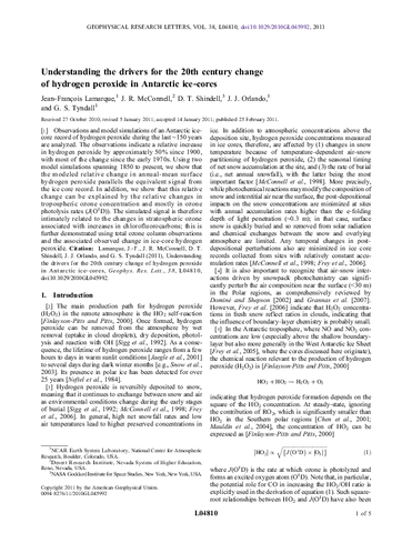 Understanding the drivers for the 20th century change of hydrogen peroxide in Antarctic ice-cores
