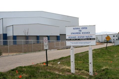 Entrance sign to the Research Aviation Facility at Jeffco Airport (DI01419)