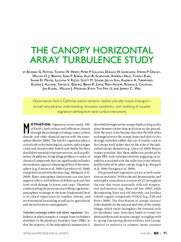 The Canopy Horizontal Array Turbulence Study